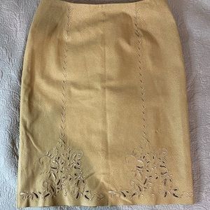 Tan Leather skirt by Carlisle